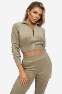 Women's Terry Two-Piece Tracksuit Set