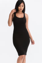 Load image into Gallery viewer, Women’s Back Slit Ribbed Bodycon Dress
