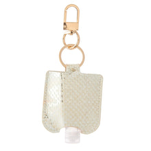 Load image into Gallery viewer, Faux Leather Metallic Snakeskin Sanitizer Holder
