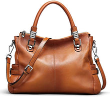 Load image into Gallery viewer, Women&#39;s Genuine Leather Shoulder Tote Crossbody Handbag
