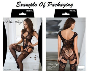 Halter Neck Ripped Fishnet Bodystocking