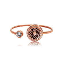 Load image into Gallery viewer, Rose Gold Dream Catcher Aromatherapy Bangle
