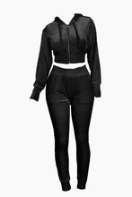 Load image into Gallery viewer, Princess Velour Tracksuit Set - Black
