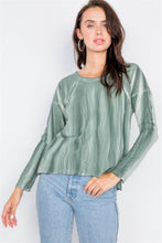Load image into Gallery viewer, Tie-dye Print High-low Long Sleeve Top

