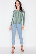 Load image into Gallery viewer, Tie-dye Print High-low Long Sleeve Top
