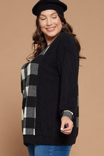Load image into Gallery viewer, Plus Size Buffalo Plaid Check Contrast Pullover Tunic Top
