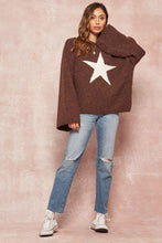 Load image into Gallery viewer, Multicolor Star Fuzzy Knit Loose Sleeve Sweater -Size Small Available
