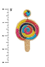 Load image into Gallery viewer, Seed Bead Ice Cream Dangle Earrings
