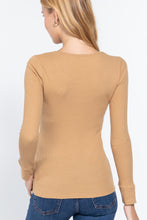 Load image into Gallery viewer, Long Slv Scoop Neck Thermal Top
