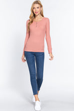 Load image into Gallery viewer, Long Slv Scoop Neck Thermal Top

