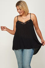Load image into Gallery viewer, Plus Size, Clip Dot Solid Cami Tunic
