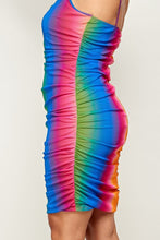 Load image into Gallery viewer, Plus Size Rainbow Ombre Print Cami Dress
