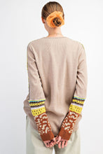 Load image into Gallery viewer, Multi Thread Knitted  Two Tone Hacci Knit Top
