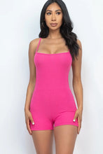 Load image into Gallery viewer, Ribbed Sleeveless Back Cutout Bodycon Active Romper
