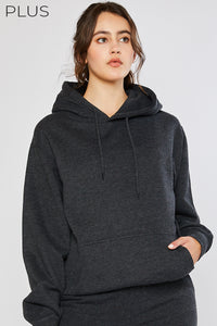 Plus Size Fleece Relaxed Pullover Hoodie