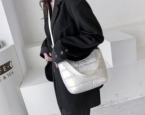 Sassy Nylon Thread Messenger Crossbody Handbag