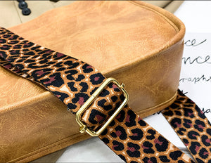 Women's  Leopard Guitar Strap Crossbody Handbag