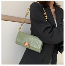 Load image into Gallery viewer, Crocodile Mini Chain Women&#39;s Leather Crossbody Handbag
