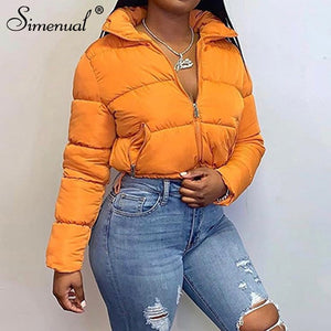 Simenual Women's Fashion Quilted Long Sleeve Bomber Style Zipper Jacket